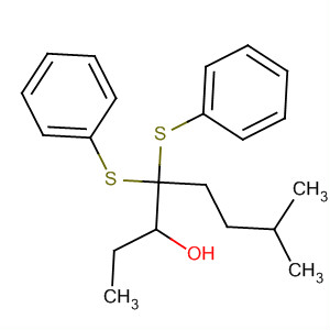 3-Octanol, 7-methyl-4,4-bis(phenylthio)- molecular structure