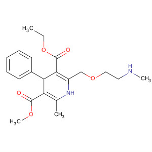3,5-Pyridinedicarboxylic acid,1,4-dihydro-2-methyl-6-[[2-(methylamino)ethoxy]methyl]-4-phenyl-,5-ethyl 3-methyl ester molecular structure