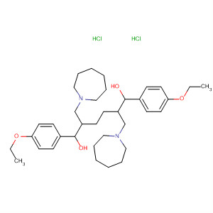 1,6-Hexanediol,1,6-bis(4-ethoxyphenyl)-2,5-bis[(hexahydro-1H-azepin-1-yl)methyl]-,dihydrochloride molecular structure