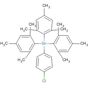 Stannane, (4-chlorophenyl)tris(2,4,6-trimethylphenyl)- molecular structure