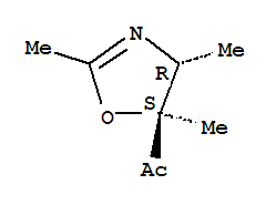 ETHANONE,1-(4,5-DIHYDRO-2,4,5-TRIMETHYL-5-OXAZOLYL)-,TRANS- molecular structure