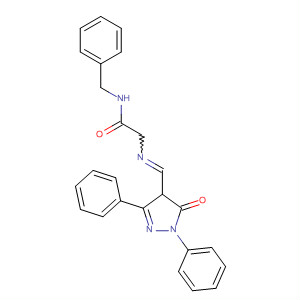 Acetamide,2-[[(4,5-dihydro-5-oxo-1,3-diphenyl-1H-pyrazol-4-yl)methylene]amino]-N-(phenylmethyl)- molecular structure