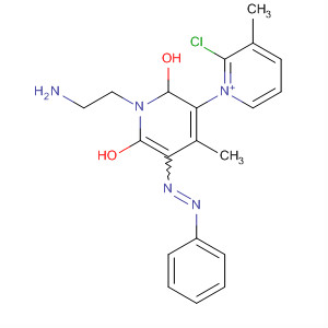 1,3'-Bipyridinium,1'-(2-aminoethyl)-1',2'-dihydro-6'-hydroxy-3,4'-dimethyl-2'-oxo-5'-(phenylazo)-, chloride molecular structure