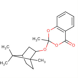 4H-1,3-Benzodioxin-4-one,2-methyl-2-[(1,7,7-trimethylbicyclo[2.2.1]hept-2-yl)oxy]- molecular structure