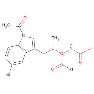 Carbamic acid, [2-(1-acetyl-5-bromo-1H-indol-3-yl)ethyl]-, methyl ester molecular structure