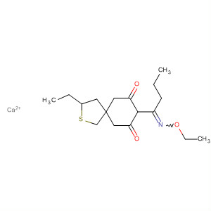 2-Thiaspiro[4.5]decane-7,9-dione, 8-[1-(ethoxyimino)butyl]-3-ethyl-,ion(1-), calcium molecular structure