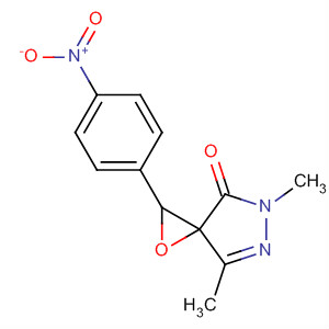 1-Oxa-5,6-diazaspiro[2.4]hept-4-en-7-one,4,6-dimethyl-2-(4-nitrophenyl)- molecular structure