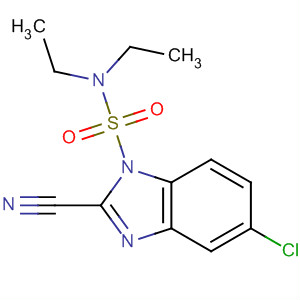 1H-Benzimidazole-1-sulfonamide, 5-chloro-2-cyano-N,N-diethyl- molecular structure
