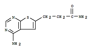 3-(4-Aminothieno[2,3-d]pyrimidin-6-yl)propanamide molecular structure