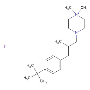 Piperazinium,4-[3-[4-(1,1-dimethylethyl)phenyl]-2-methylpropyl]-1,1-dimethyl-, iodide molecular structure