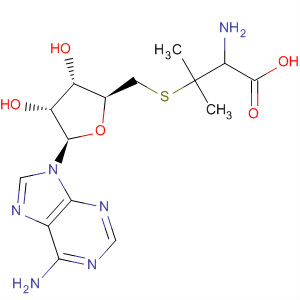 Adenosine, 5'-S-(2-amino-2-carboxy-1,1-dimethylethyl)-5'-thio- molecular structure