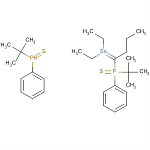 Phosphine sulfide,[(diethylstannylene)di-2,1-ethanediyl]bis[(1,1-dimethylethyl)phenyl- molecular structure