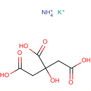 1,2,3-Propanetricarboxylic acid, 2-hydroxy-, monoammoniummonopotassium salt molecular structure