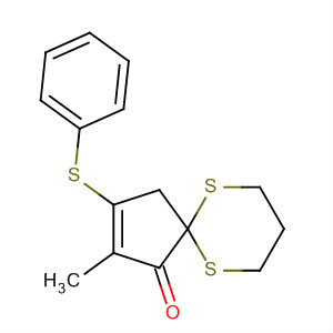 6,10-Dithiaspiro[4.5]dec-2-en-1-one, 2-methyl-3-(phenylthio)- molecular structure
