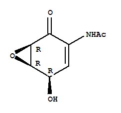 Acetamide,N-(5-hydroxy-2-oxo-7-oxabicyclo[4.1.0]hept-3-en-3-yl)-, [1R-(1a,5b,6a)]- molecular structure