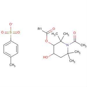 4-Piperidinol, 1-acetyl-2,2,6,6-tetramethyl-, 4-methylbenzenesulfonate(ester) molecular structure