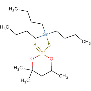 1,3,2-Dioxaphosphorinane, 4,4,6-trimethyl-2-[(tributylstannyl)thio]-,2-sulfide molecular structure