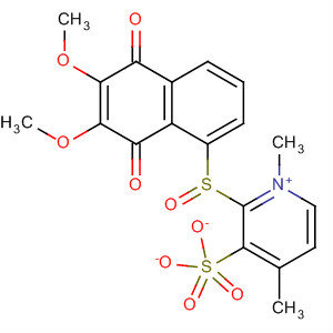 Pyridinium,2-[(5,8-dihydro-6,7-dimethoxy-5,8-dioxo-1-naphthalenyl)sulfinyl]-1-methyl-, methyl sulfate molecular structure