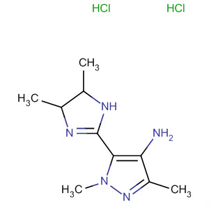 1H-Pyrazol-4-amine,5-(4,5-dihydro-4,5-dimethyl-1H-imidazol-2-yl)-1,3-dimethyl-,dihydrochloride molecular structure