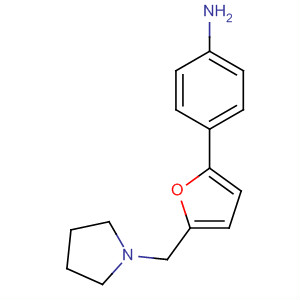Benzenamine, 4-[5-(1-pyrrolidinylmethyl)-2-furanyl]- molecular structure