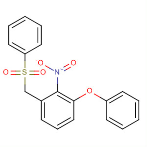 Benzene, 2-nitro-1-phenoxy-3-[(phenylsulfonyl)methyl]- molecular structure