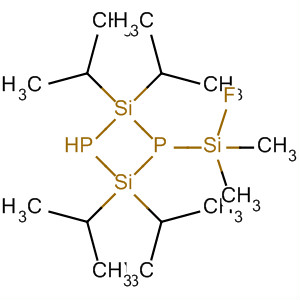1,3-Diphospha-2,4-disilacyclobutane,1-(fluorodimethylsilyl)-2,2,4,4-tetrakis(1-methylethyl)- molecular structure