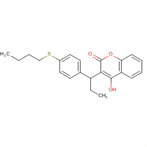 2H-1-Benzopyran-2-one, 3-[1-[4-(butylthio)phenyl]propyl]-4-hydroxy- molecular structure