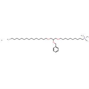 1-Decanaminium,10-[3-(hexadecyloxy)-2-(phenylmethoxy)propoxy]-N,N,N-trimethyl-,bromide molecular structure