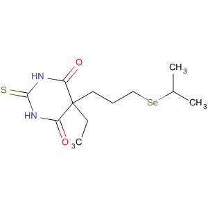 4,6(1H,5H)-Pyrimidinedione,5-ethyldihydro-5-[3-[(1-methylethyl)seleno]propyl]-2-thioxo- molecular structure
