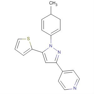 Pyridine,4-[4,5-dihydro-1-(4-methylphenyl)-5-(2-thienyl)-1H-pyrazol-3-yl]- molecular structure