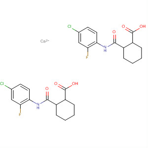 Cyclohexanecarboxylic acid,2-[[(4-chloro-2-fluorophenyl)amino]carbonyl]-, calcium salt (2:1)