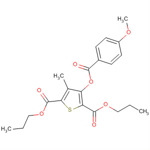 2,5-Thiophenedicarboxylic acid, 3-[(4-methoxybenzoyl)oxy]-4-methyl-,dipropyl ester molecular structure