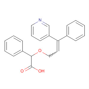 Benzeneacetic acid, 2-[[3-phenyl-3-(3-pyridinyl)-2-propenyl]oxy]- molecular structure
