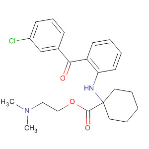 Cyclohexanecarboxylic acid, 1-[(3-chlorobenzoyl)phenylamino]-,2-(dimethylamino)ethyl ester molecular structure