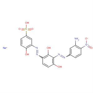 Benzenesulfonic acid,3-[[3-[(3-amino-4-nitrophenyl)azo]-2,4-dihydroxyphenyl]azo]-4-hydroxy-,monosodium salt molecular structure