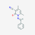 1-(benzylideneamino)-4,6-dimethyl-2-oxo-1,2-dihydropyridine-3-carbonitrile molecular structure