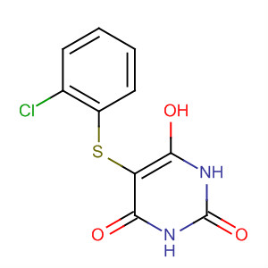 2,4(1H,3H)-Pyrimidinedione, 5-[(2-chlorophenyl)thio]-6-hydroxy- molecular structure