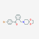 4-BROMO-2-[8-(1,4-DIOXA-8-AZASPIRO[4.5]DECYL)METHYL]BENZOPHENONE molecular structure