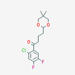 2-CHLORO-4,5-DIFLUORO-4-(5,5-DIMETHYL-1,3-DIOXAN-2-YL)BUTYROPHENONE molecular structure