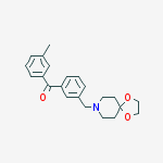 3-[8-(1,4-DIOXA-8-AZASPIRO[4.5]DECYL)METHYL]-3-METHYL BENZOPHENONE molecular structure