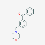 2-METHYL-3-MORPHOLINOMETHYL BENZOPHENONE molecular structure