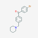 4-BROMO-4-PIPERIDINOMETHYL BENZOPHENONE molecular structure