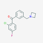 3-AZETIDINOMETHYL-2-CHLORO-4-FLUOROBENZOPHENONE molecular structure