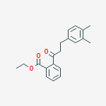 2-CARBOETHOXY-3-(3,4-DIMETHYLPHENYL)PROPIOPHENONE molecular structure