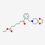 ETHYL 7-[2-[8-(1,4-DIOXA-8-AZASPIRO[4.5]DECYL)METHYL]PHENYL]-7-OXOHEPTANOATE molecular structure