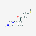 2-(4-METHYLPIPERAZINOMETHYL)-4-THIOMETHYLBENZOPHENONE molecular structure