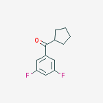 CYCLOPENTYL 3,5-DIFLUOROPHENYL KETONE molecular structure