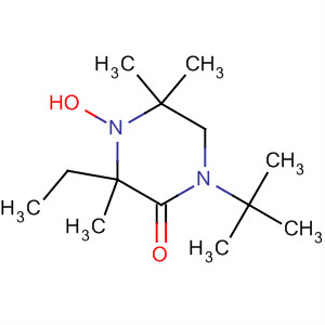 Piperazinone, 1-(1,1-dimethylethyl)-3-ethyl-4-hydroxy-3,5,5-trimethyl- molecular structure