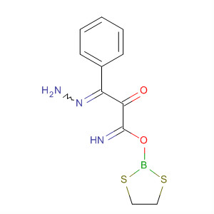 Ethanone, 1-phenyl-,[(1,3,2-dithiaborolan-2-yloxy)iminomethyl]hydrazone molecular structure