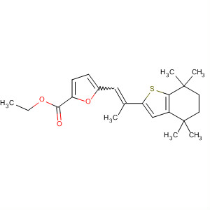 2-Furancarboxylic acid,5-[2-(4,5,6,7-tetrahydro-4,4,7,7-tetramethylbenzo[b]thien-2-yl)-1-propenyl]-, ethyl ester molecular structure